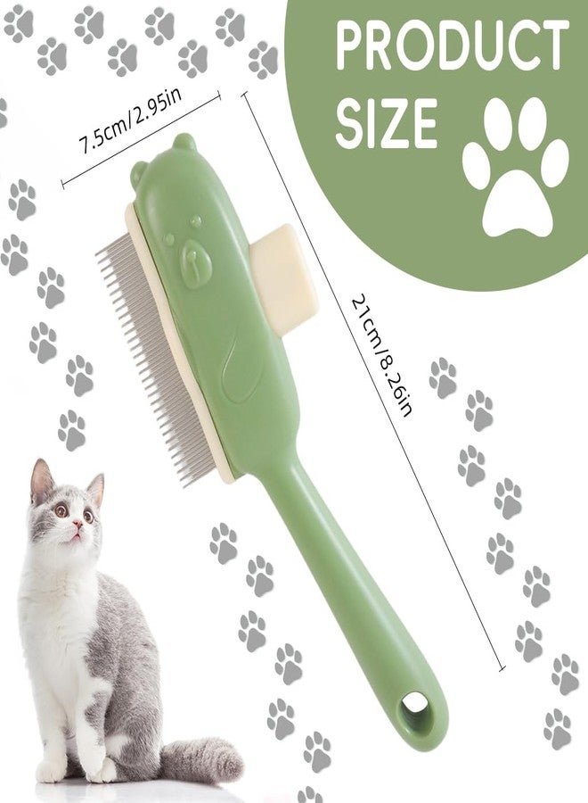 Qpets® Self-Cleaning Slicker Brush, One-Button Hair Release for Effortless Grooming, Gentle Rounded Tips for Sensitive Skin & Safe Dematting for Dogs & Cats with Long & Short Hair - Image 2